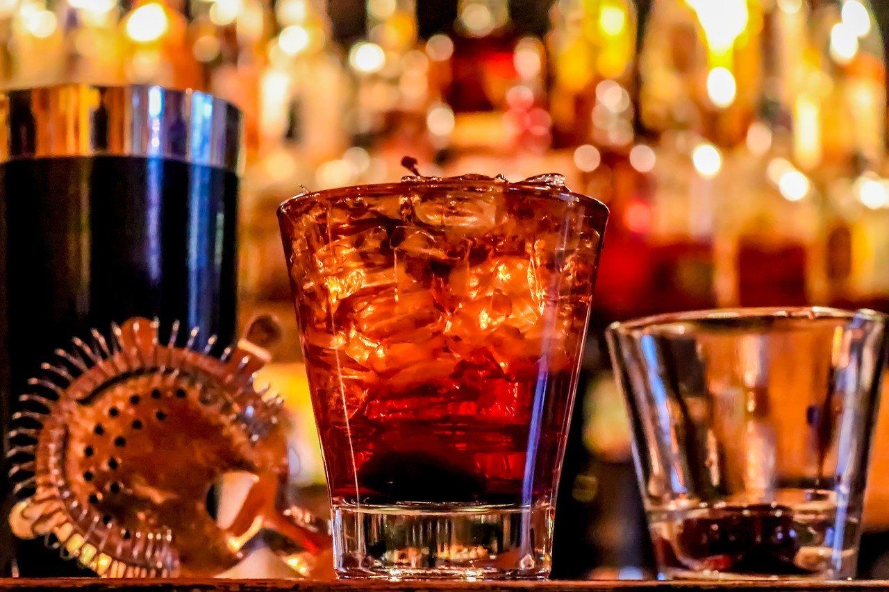 alcohol drink shot on bar