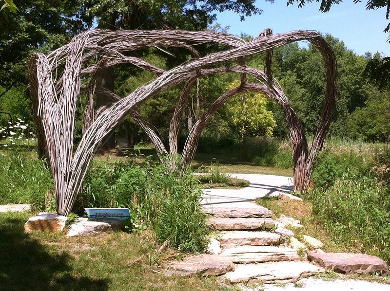 wooden arc in forest
