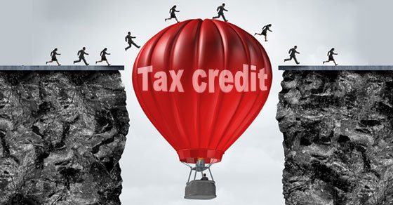 Tax Credit Written On a Hot Air Balloon 